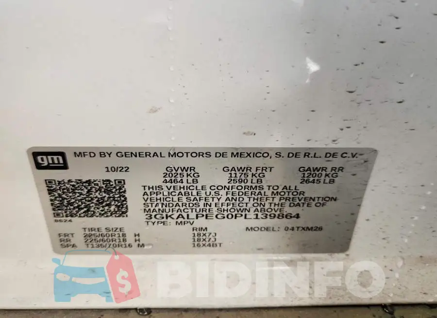 3GKALPEG0PL139864 Photo# 13