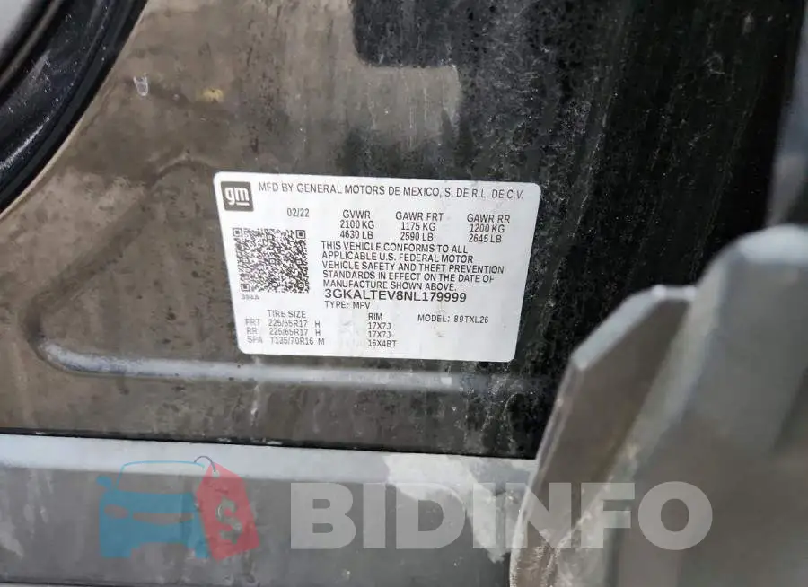 3GKALTEV8NL179999 Photo# 13