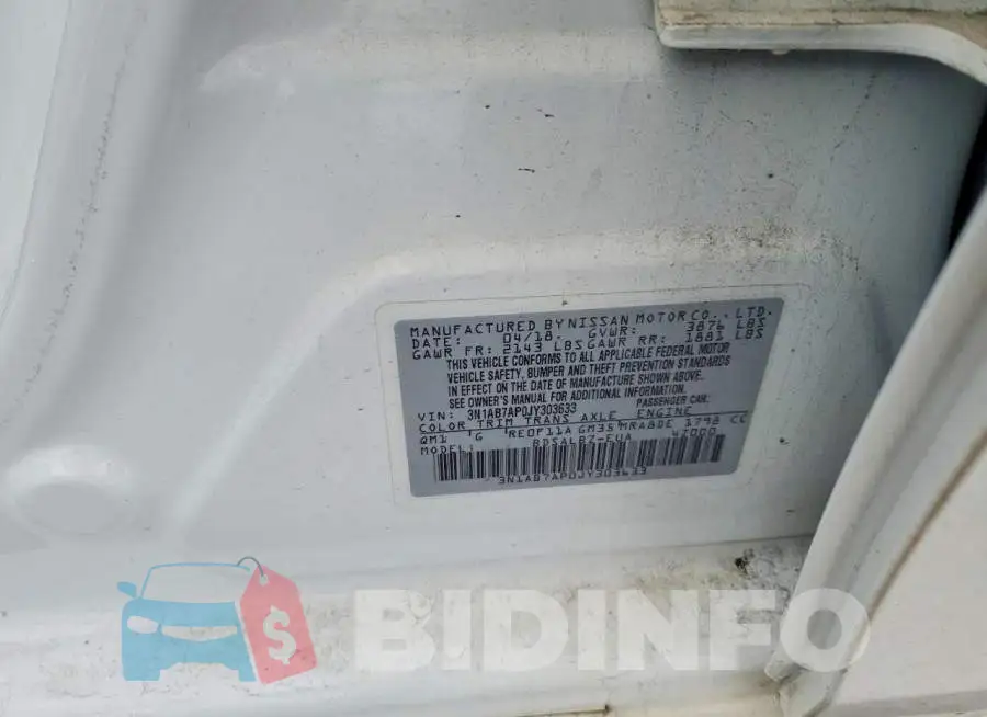 3N1AB7AP0JY303633 Photo# 12