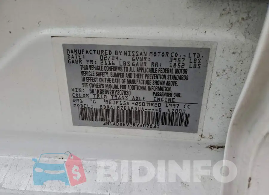3N1AB8BV2RY307830 Photo# 12