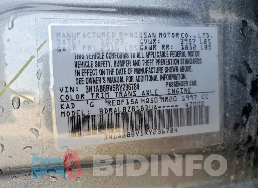 3N1AB8BV5RY236784 Photo# 13