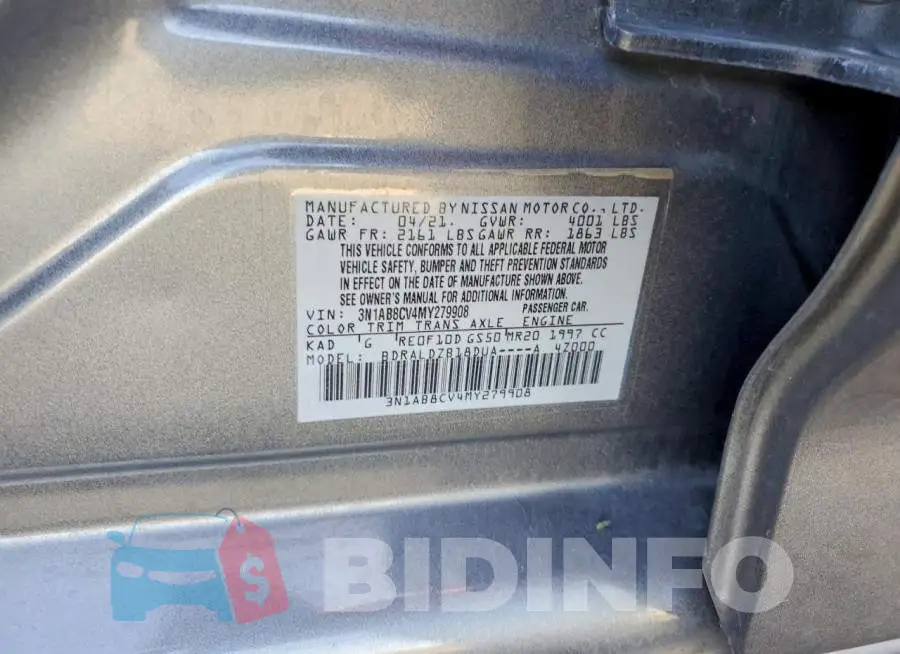 3N1AB8CV4MY279908 Photo# 12