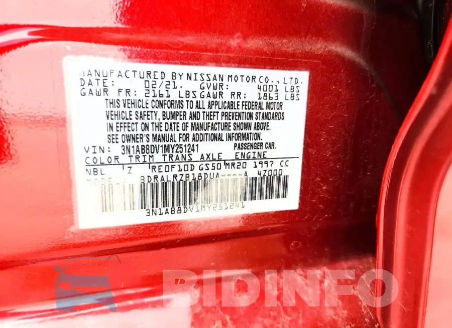 3N1AB8DV1MY251241 Photo# 12