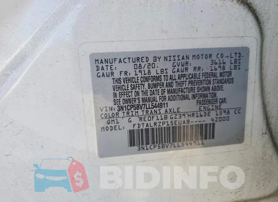 3N1CP5BV7LL544911 Photo# 13