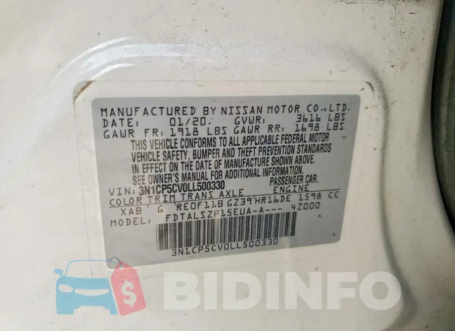 3N1CP5CV0LL500330 Photo# 14