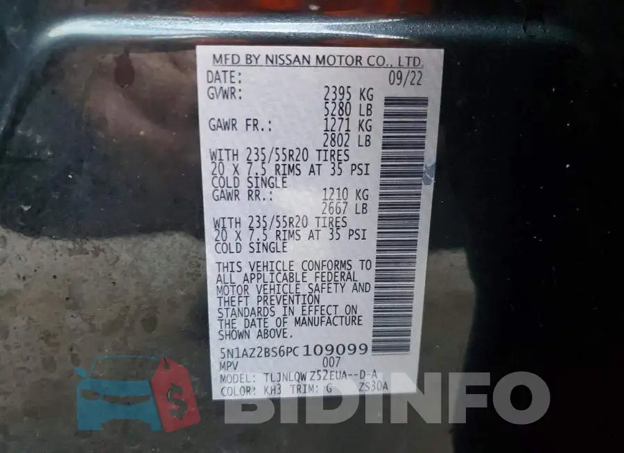 5N1AZ2BS6PC109099 Photo# 12