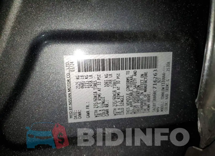 5N1BT3BB6RC716263 Photo# 13