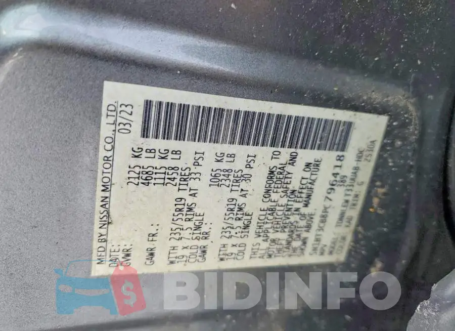 5N1BT3CB8PC796418 Photo# 13