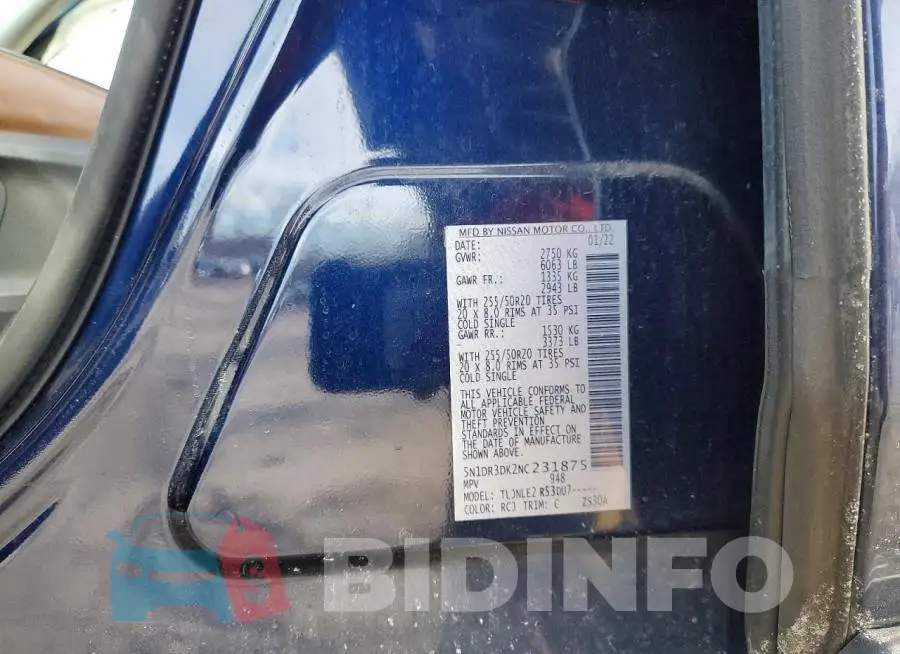 5N1DR3DK2NC231875 Photo# 13