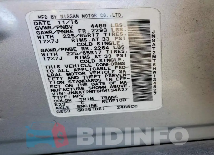 JN8AT2MT6HW134827 Photo# 14
