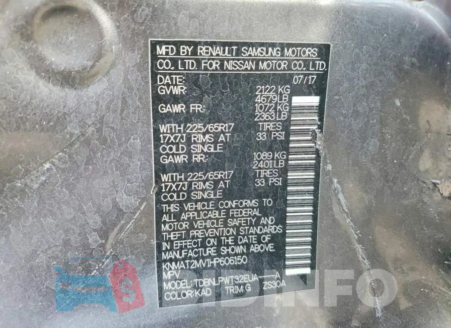 KNMAT2MV1HP606150 Photo# 13