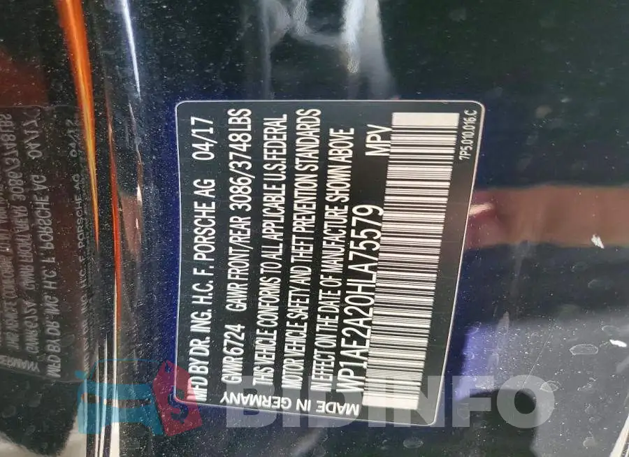 WP1AE2A20HLA75579 Photo# 12