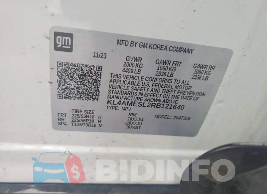 KL4AMESL2RB121640 Photo# 14