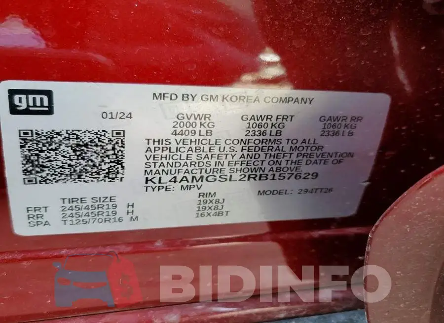 KL4AMGSL2RB157629 Photo# 14