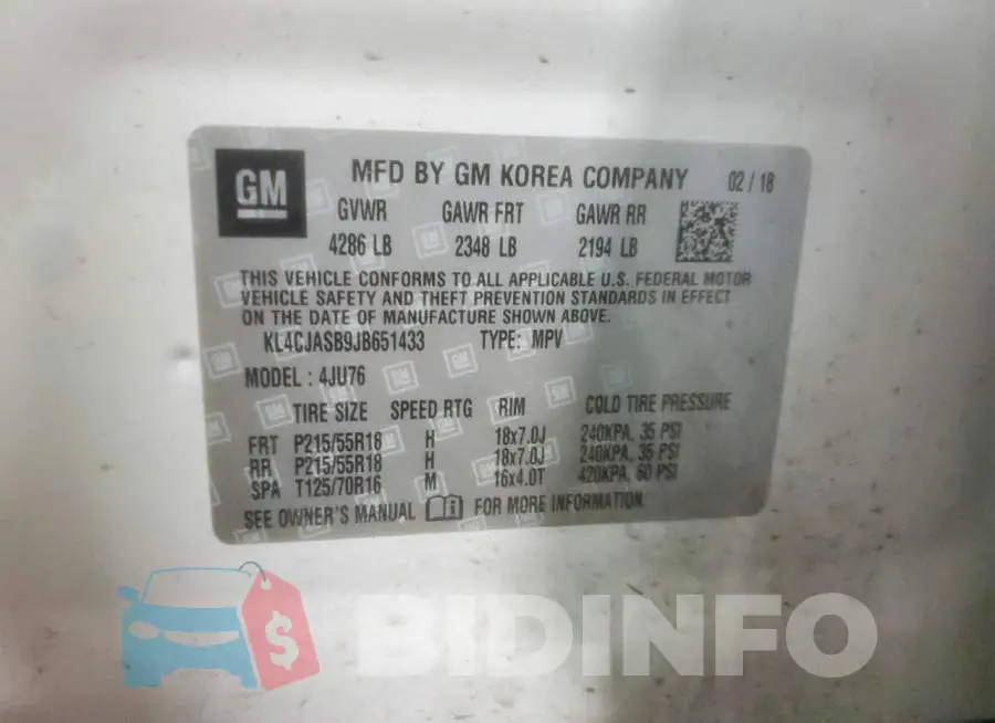 KL4CJASB9JB651433 Photo# 12