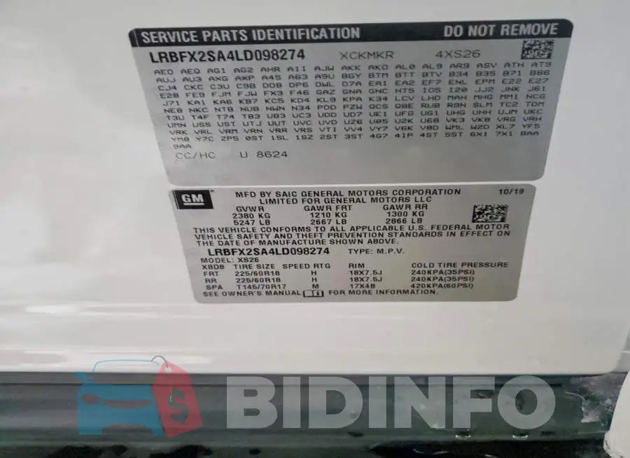 LRBFX2SA4LD098274 Photo# 13