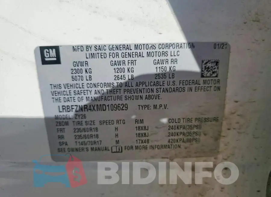 LRBFZNR4XMD109629 Photo# 12