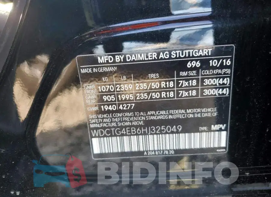 WDCTG4EB6HJ325049 Photo# 13