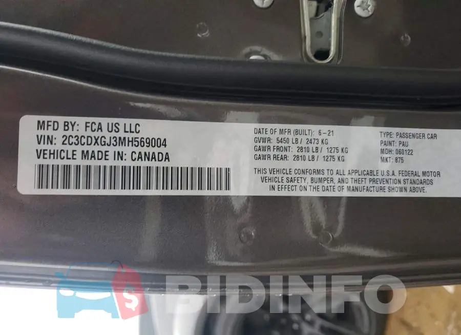 2C3CDXGJ3MH569004 Photo# 12