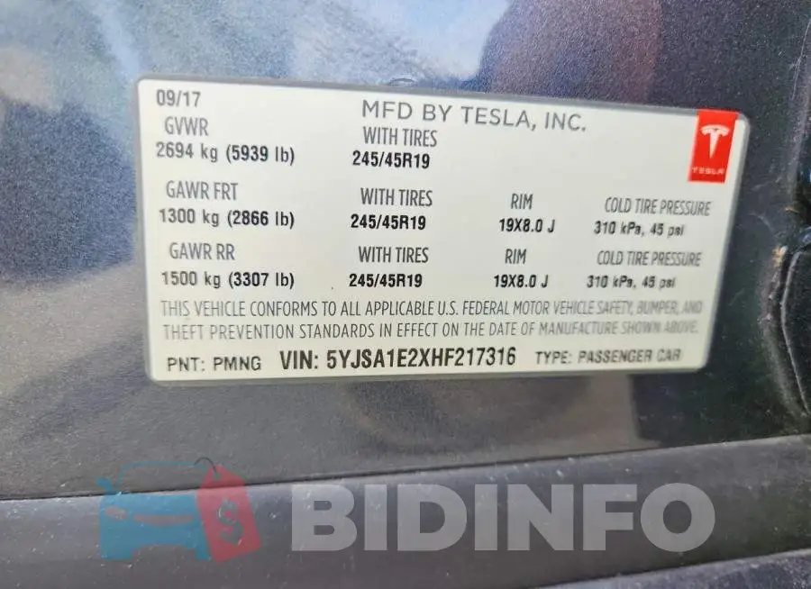 5YJSA1E2XHF217316 Photo# 12
