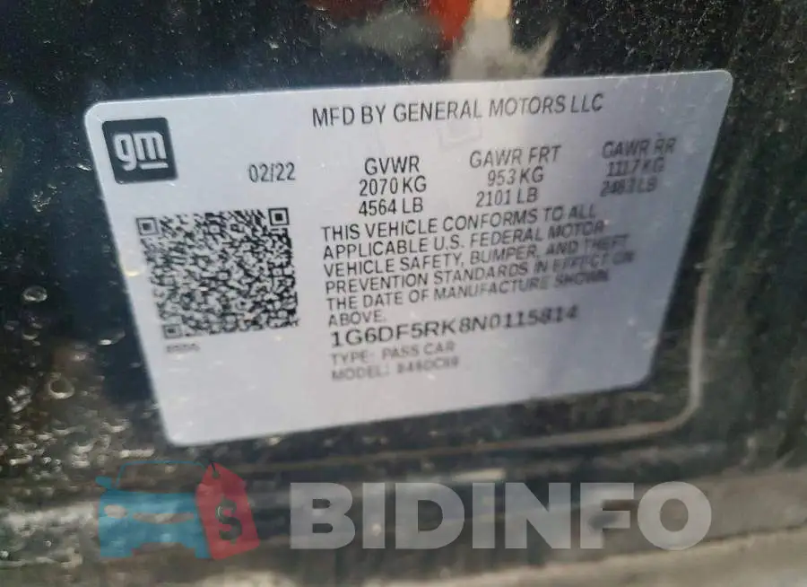 1G6DF5RK8N0115814 Photo# 12