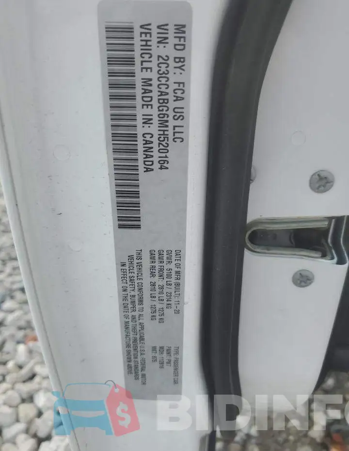 2C3CCABG6MH520164 Photo# 12