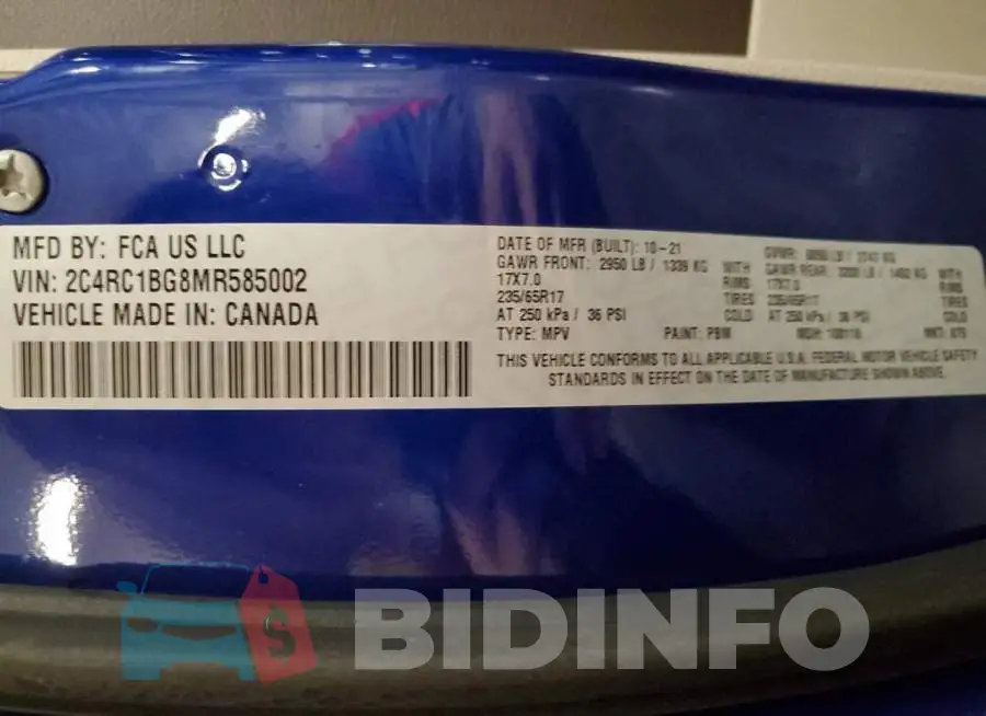 2C4RC1BG8MR585002 Photo# 14