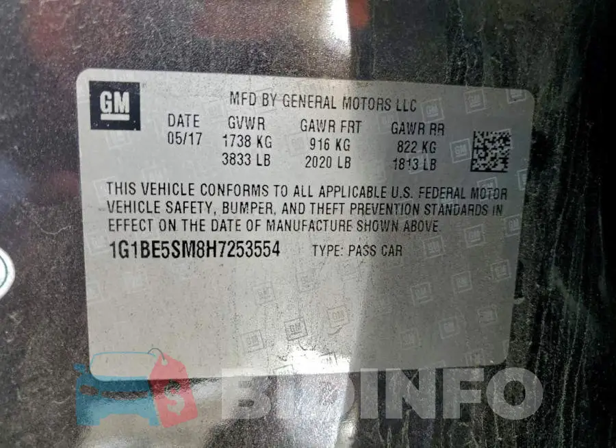 1G1BE5SM8H7253554 Photo# 12
