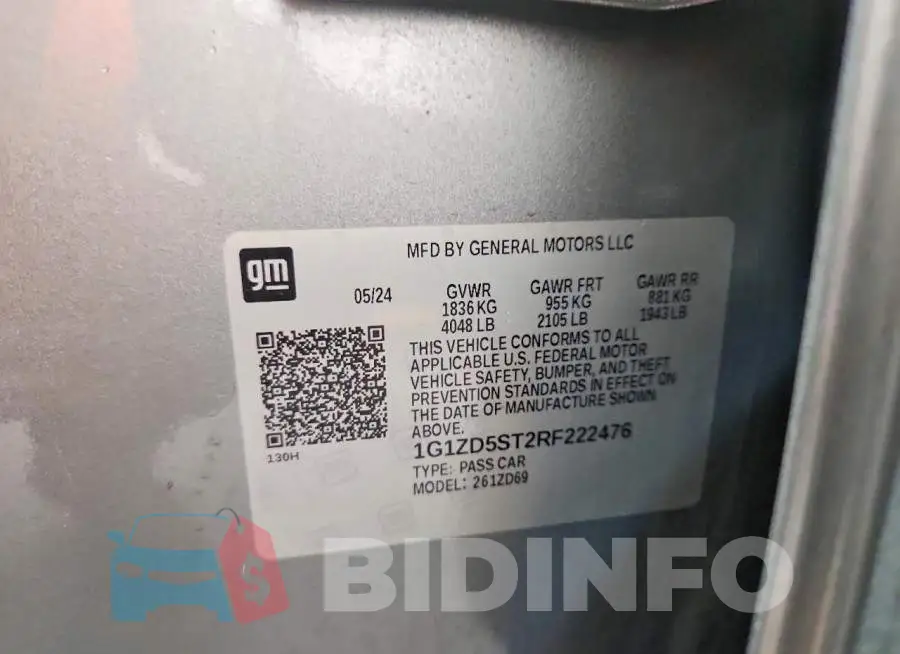 1G1ZD5ST2RF222476 Photo# 12
