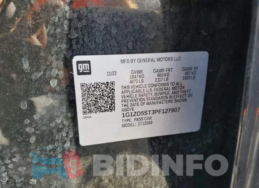 1G1ZD5ST3PF127907 Photo# 11