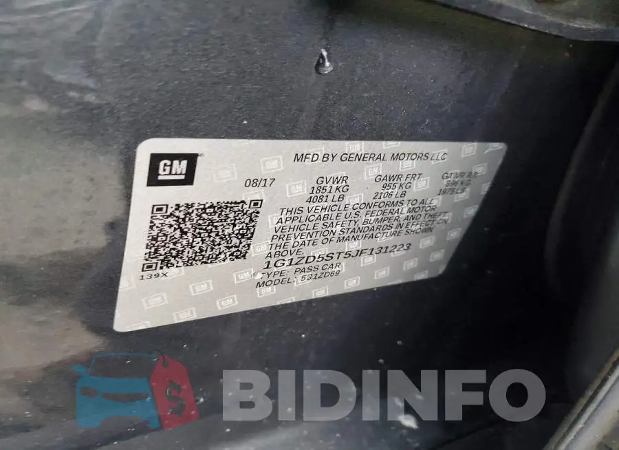1G1ZD5ST5JF131223 Photo# 12