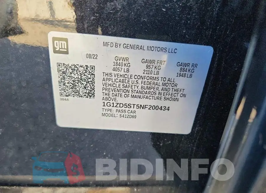 1G1ZD5ST5NF200434 Photo# 13