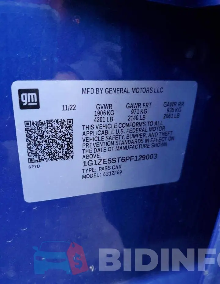 1G1ZE5ST6PF129003 Photo# 12