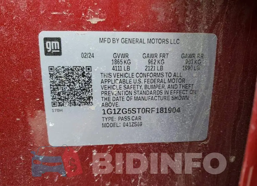 1G1ZG5ST0RF181904 Photo# 12