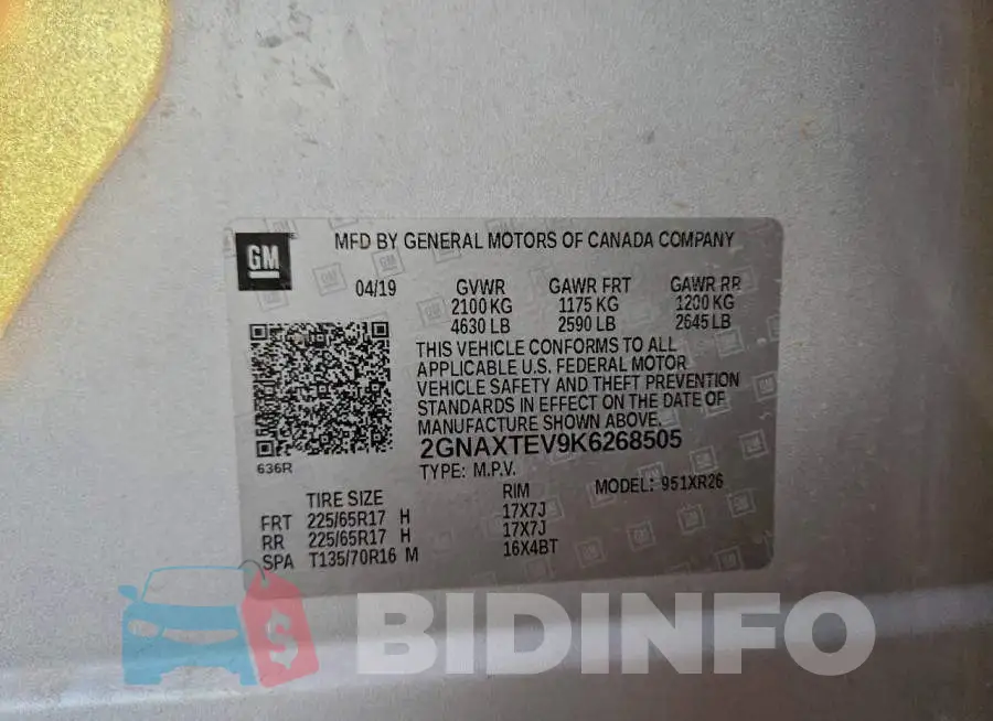 2GNAXTEV9K6268505 Photo# 13