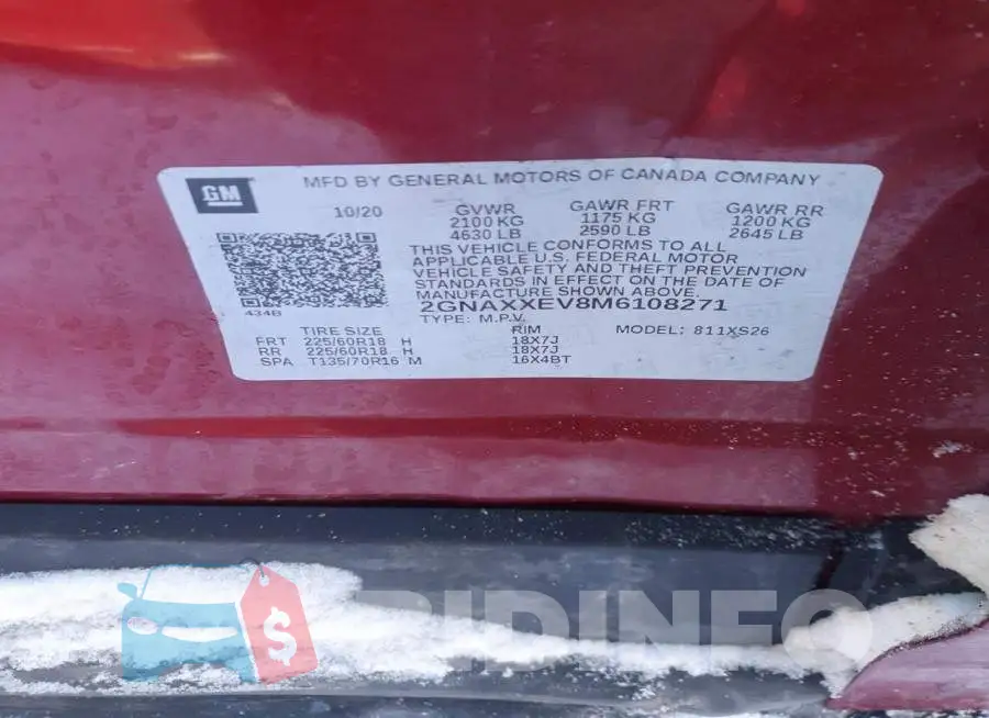 2GNAXXEV8M6108271 Photo# 13