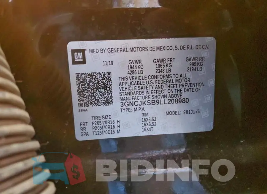 3GNCJKSB9LL208980 Photo# 14