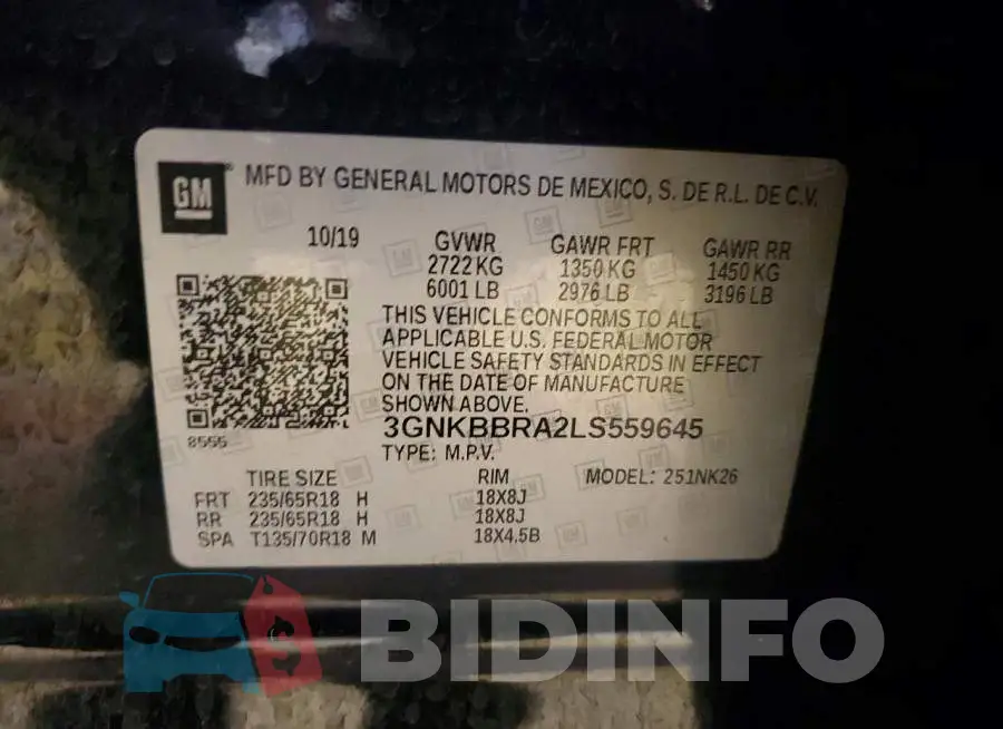 3GNKBBRA2LS559645 Photo# 13