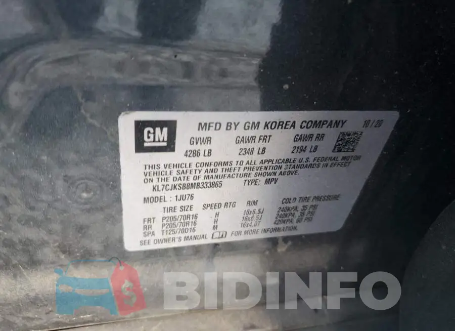 KL7CJKSB8MB333865 Photo# 13