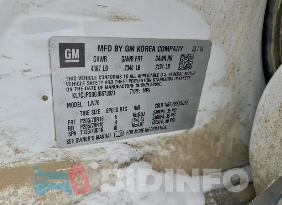 KL7CJPSB0JB673021 Photo# 14