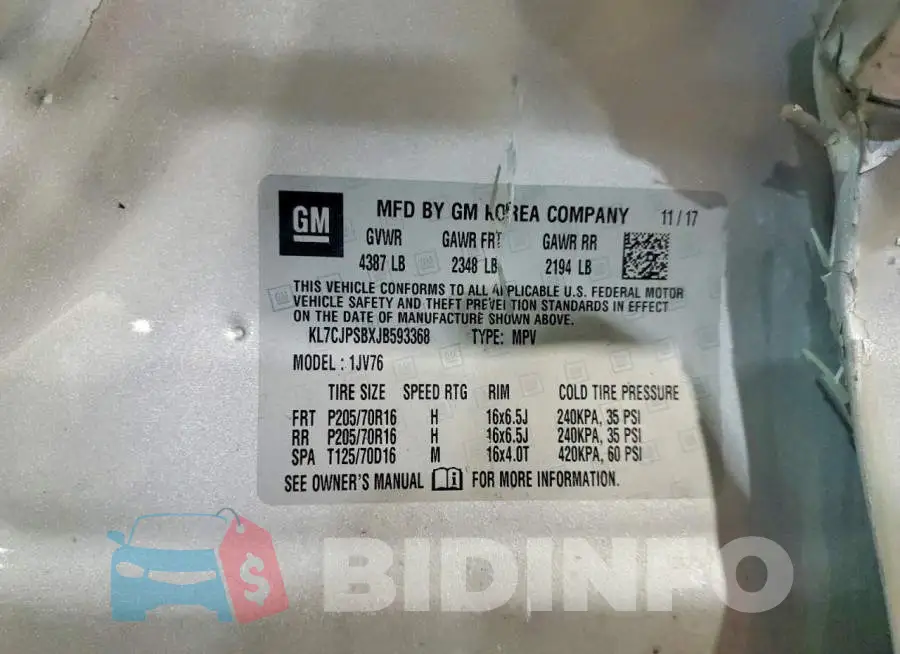 KL7CJPSBXJB593368 Photo# 14