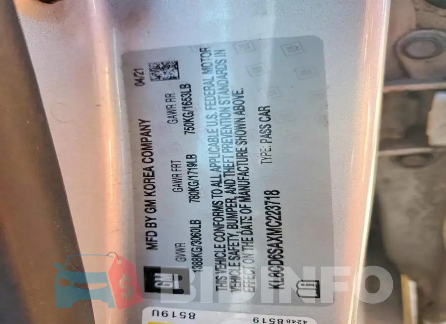 KL8CD6SAXMC223718 Photo# 12