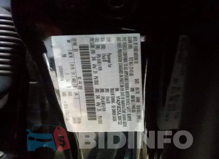 1FADP3E25JL309722 Photo# 12