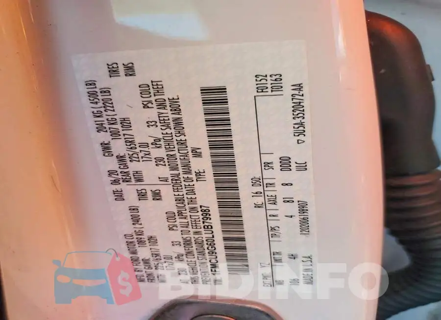 1FMCU9G60LUB79987 Photo# 13