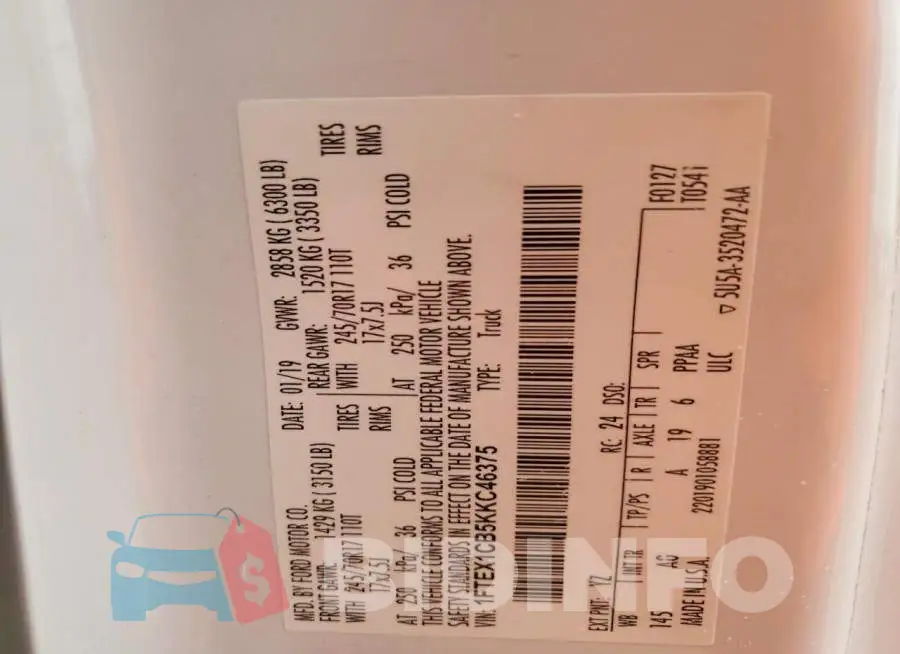 1FTEX1CB5KKC46375 Photo# 12