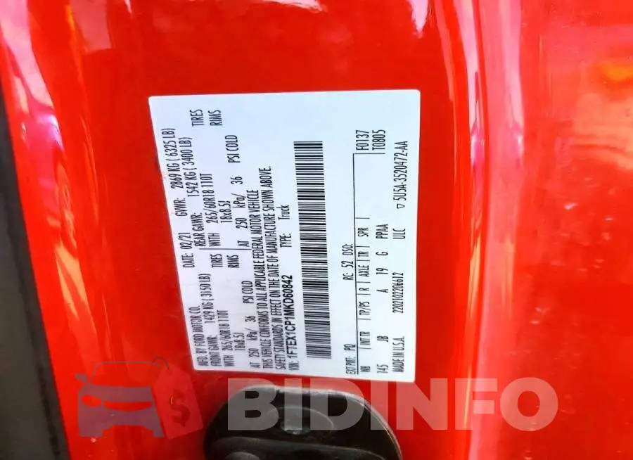 1FTEX1CP1MKD60842 Photo# 12