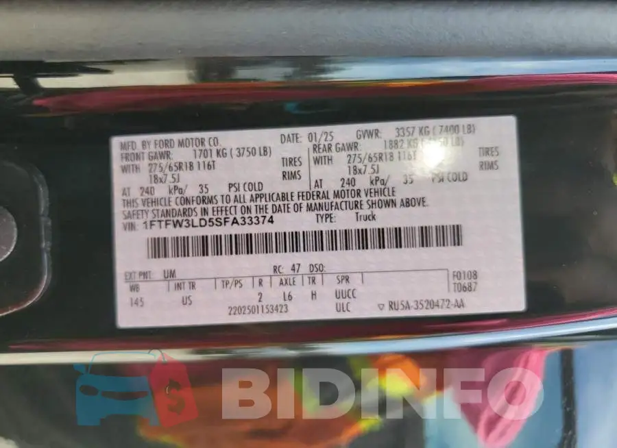 1FTFW3LD5SFA33374 Photo# 13