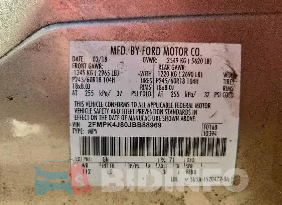 2FMPK4J80JBB88969 Photo# 14