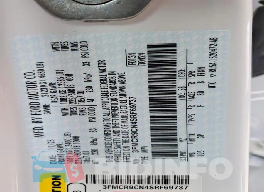 3FMCR9CN4SRF69737 Photo# 12