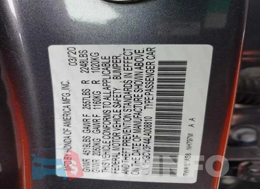 1HGCV3F44LA008810 Photo# 12